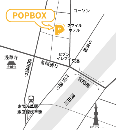 POPBOX周辺地図